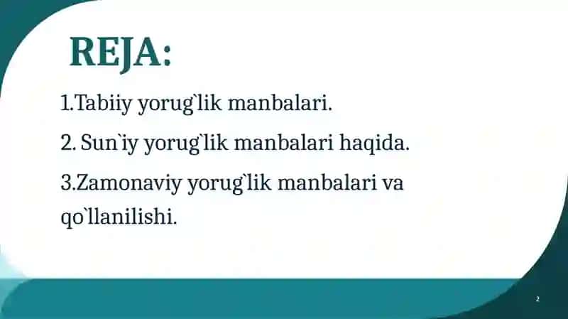 Tabiiy yorug`lik manbalari 2
