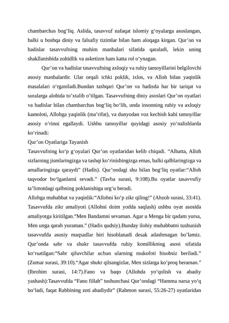 TASAVVUFNING KELIB CHIQISHI TARIXI 2