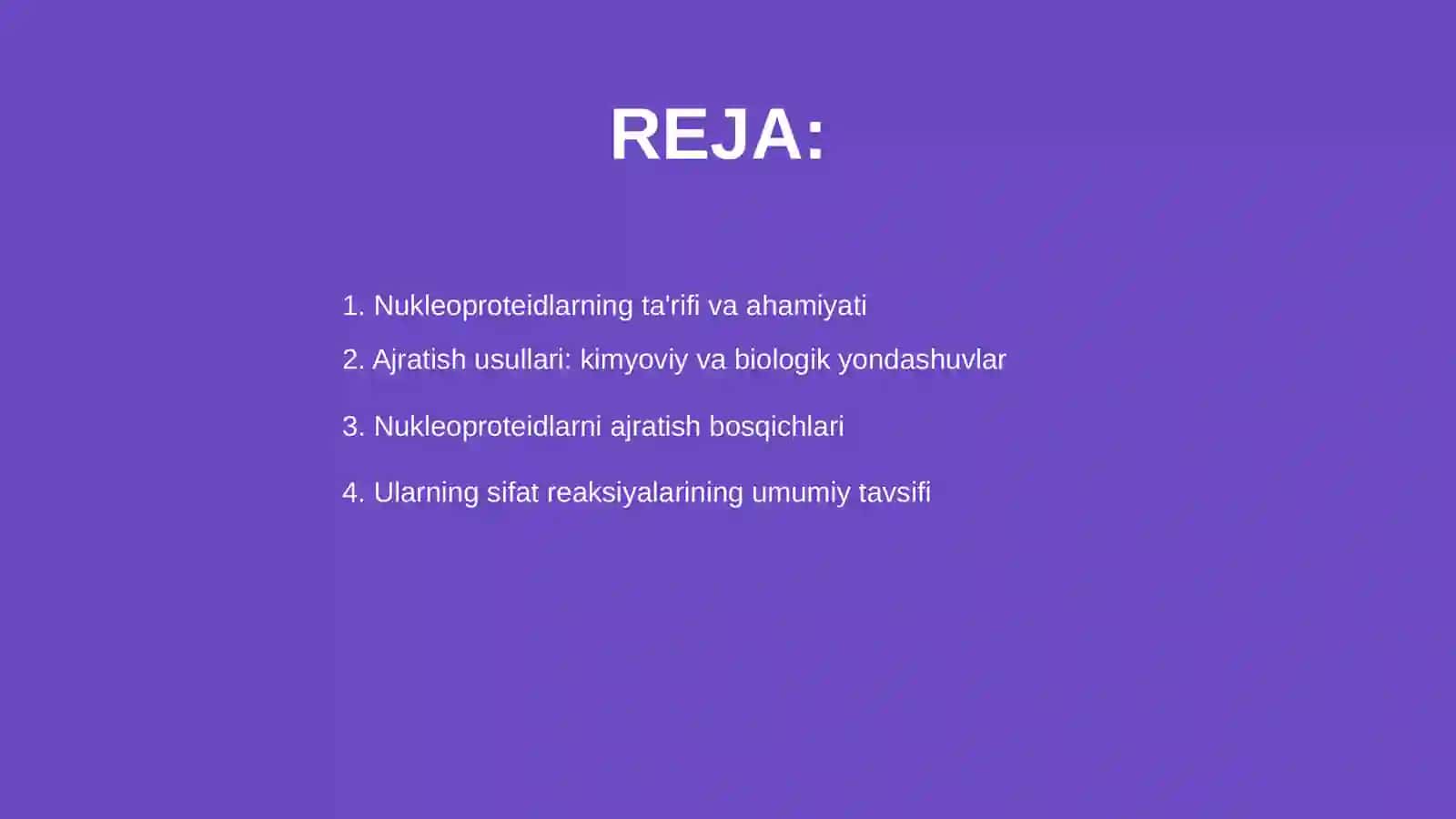 Nukleoproteidlarni ajratish va ularning sifat reaksiyalari 2