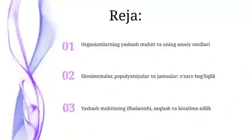 Organizmlarning yashash muhiti 2