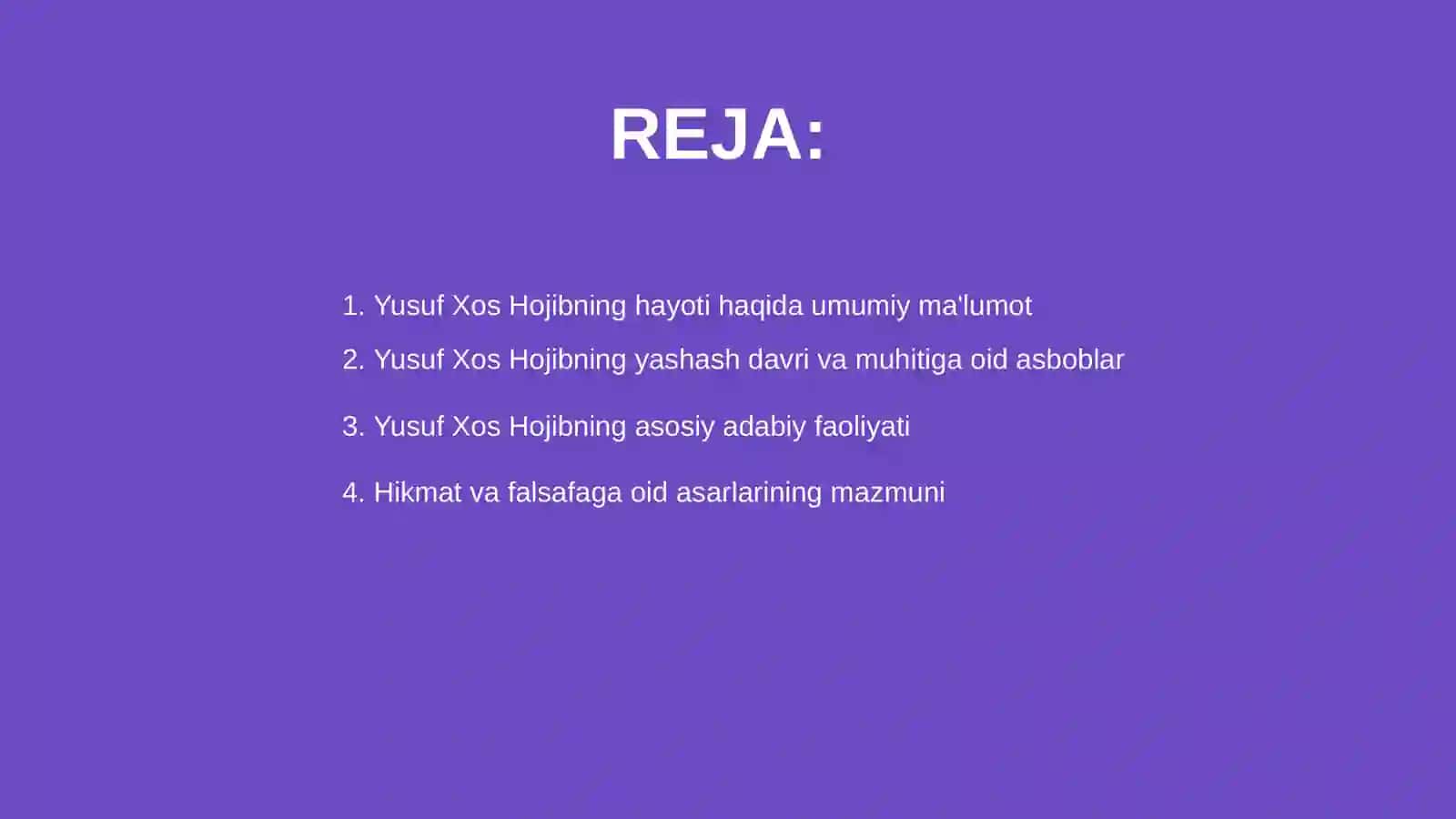 Yusuf Xos Hojibning hayoti va ijodi 2