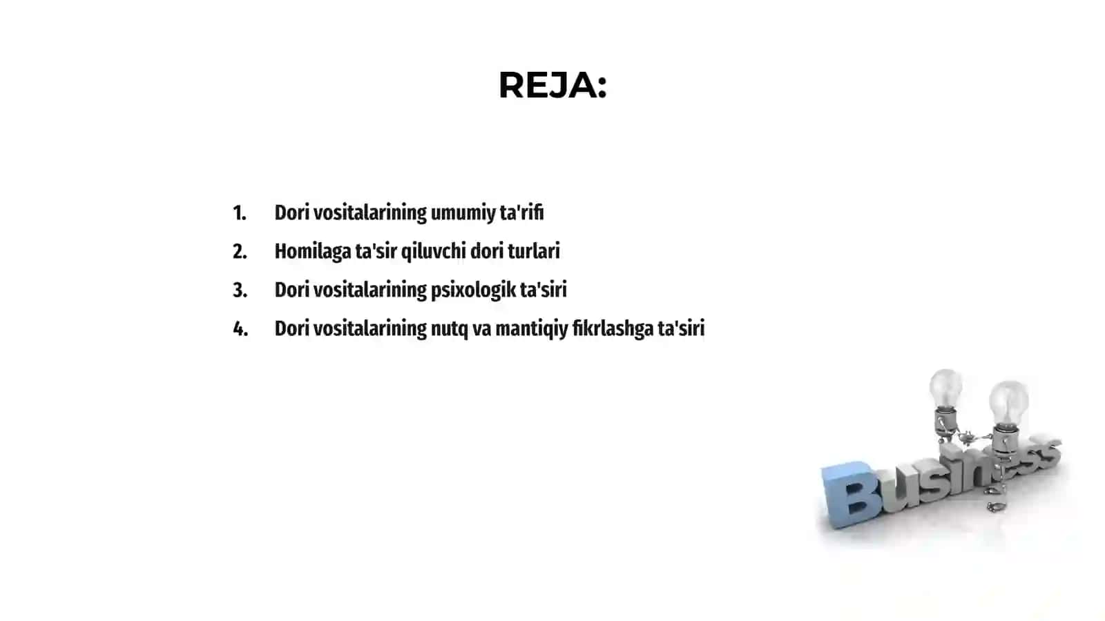 Dori vositalari va homilaga ta'siri 2