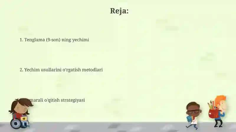Tenglama va uni yechiga orgatish usullari 2