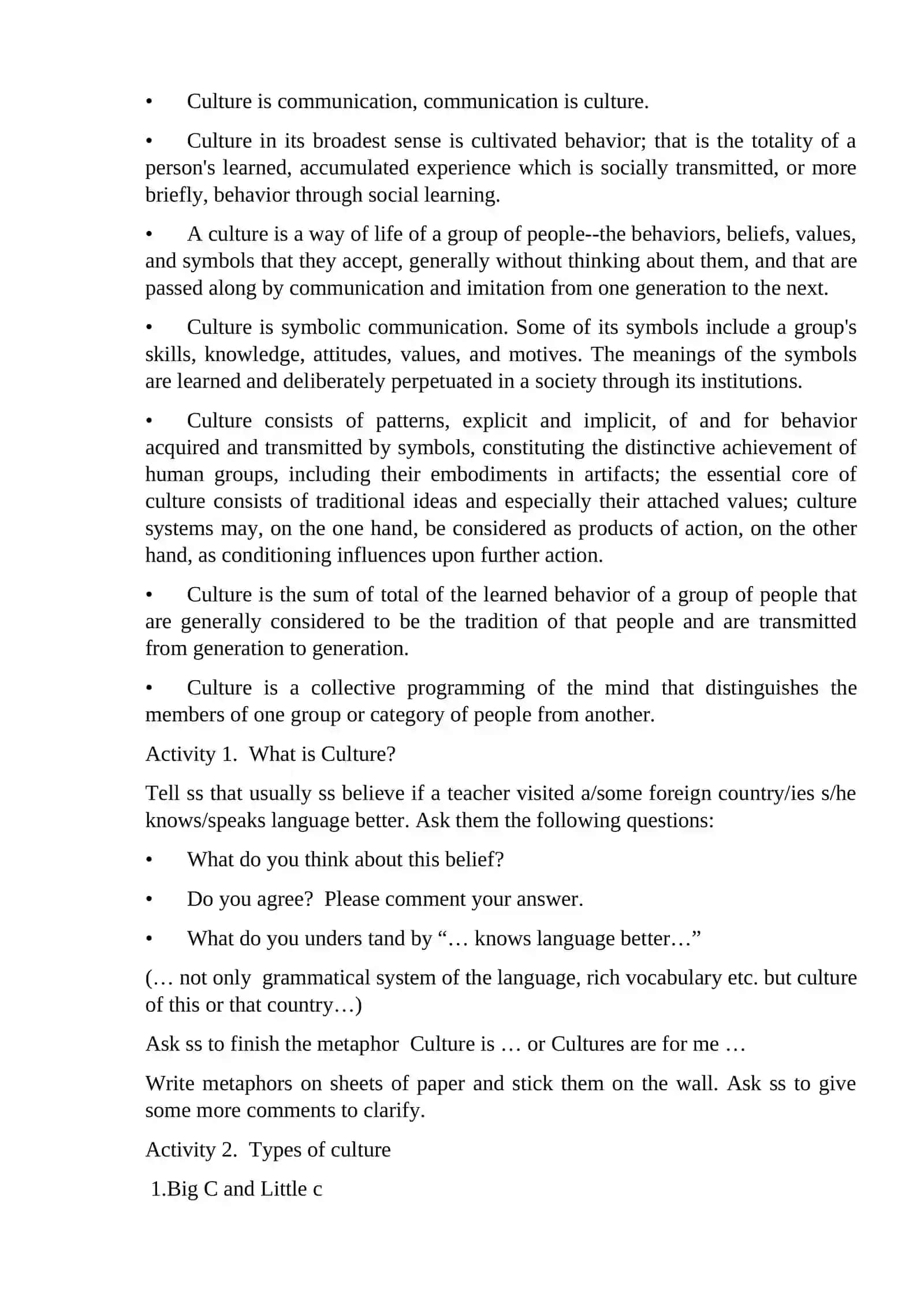 Notions of culture in intercultural communication 2