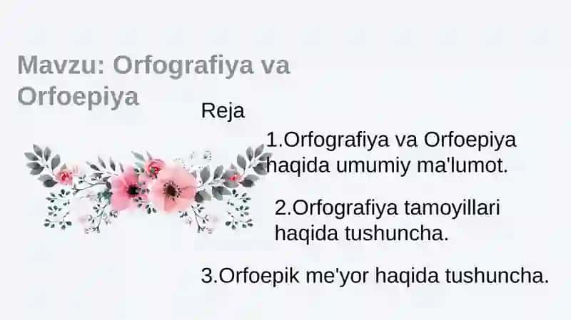 Orfografiya va Orfoepiya 2