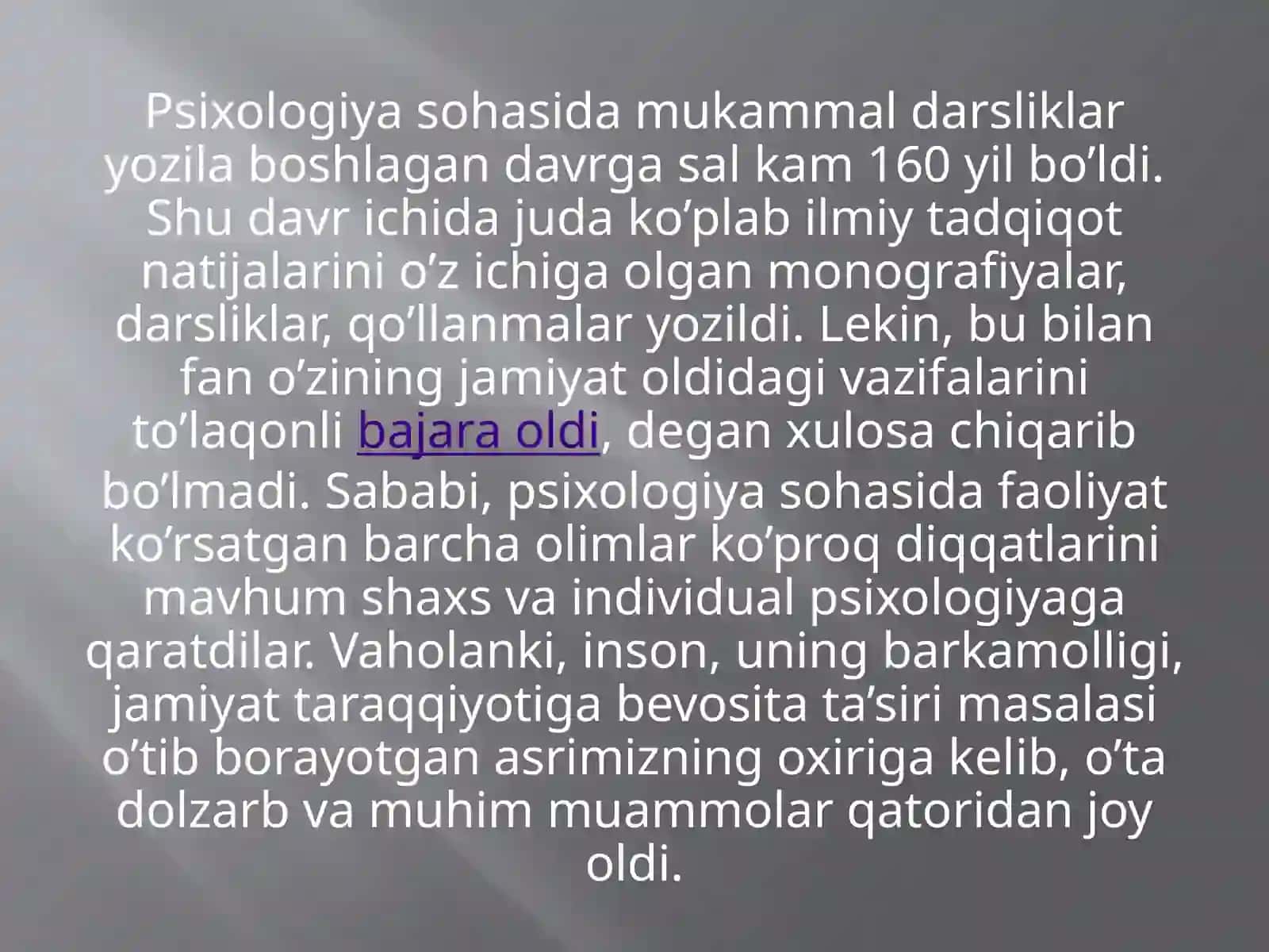 YANGI DAVR PSIXOLOGIYASI 2