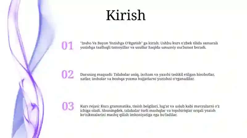 Insho Va Bayon Yozishga OʻRgatish 2