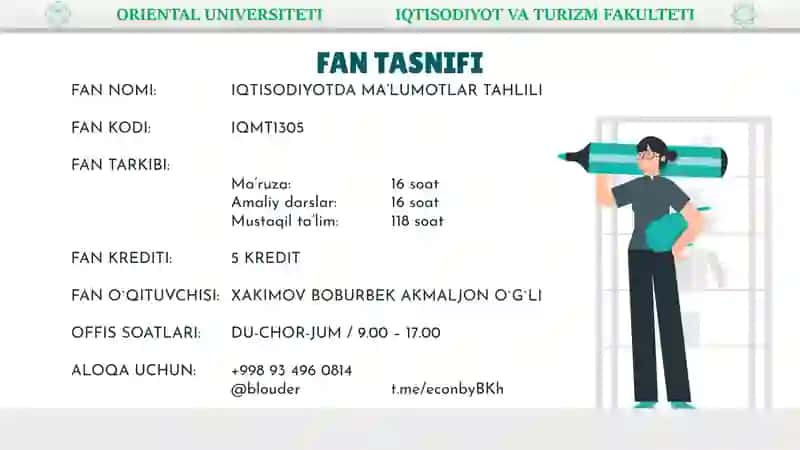Ma’lumotlar tahliliga kirish 2