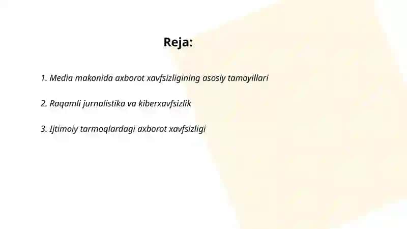 Media mákanda informaciya qáwipsizligi 2