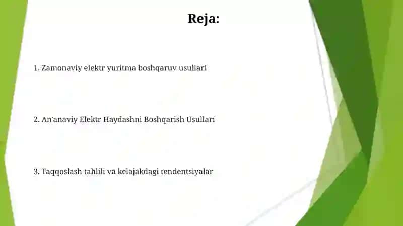 Elektr Yuritmalarni Boshqarish Usullari 2