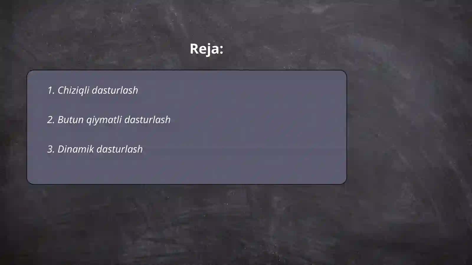 Optimallashtirish masalalari 2