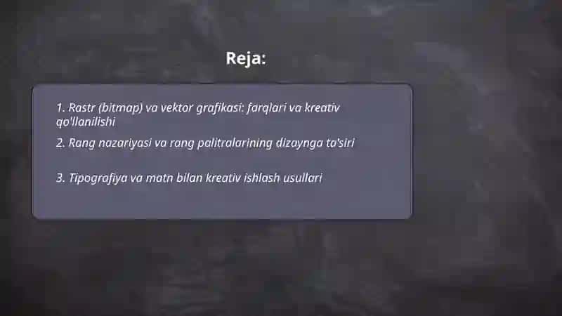 Kompyuter grafikasi va kreativlik 2