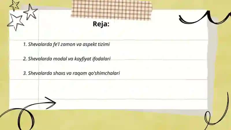 Shevalarning grammatik xususiyatlari 2
