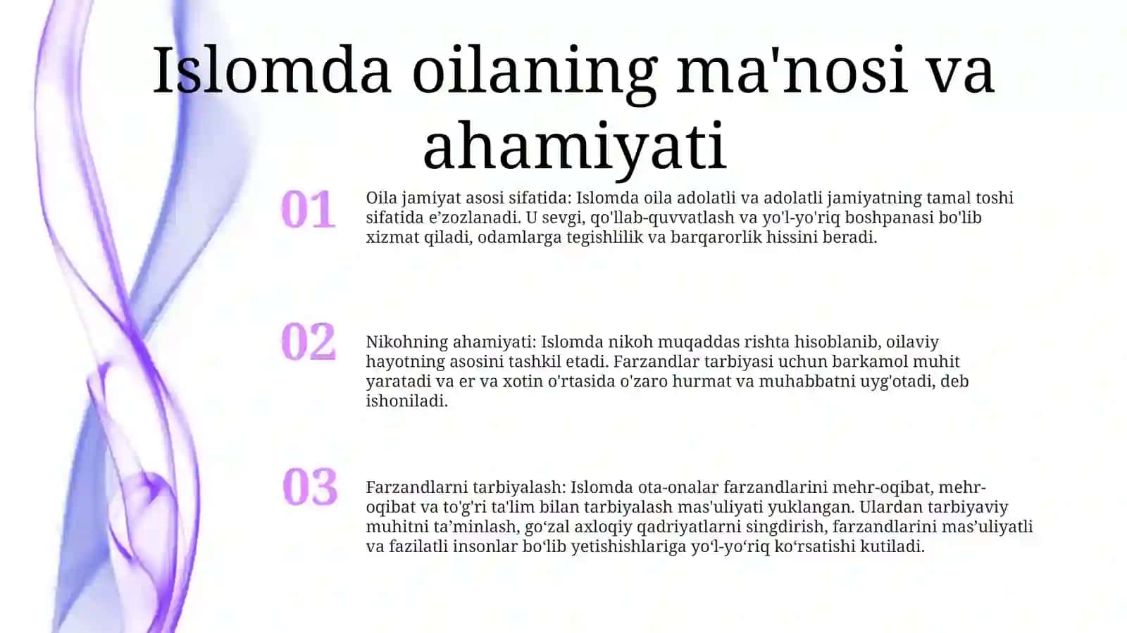 Islom Dini TaʼLimotida Oila Va OiladaFarzandTarbiyasi 2