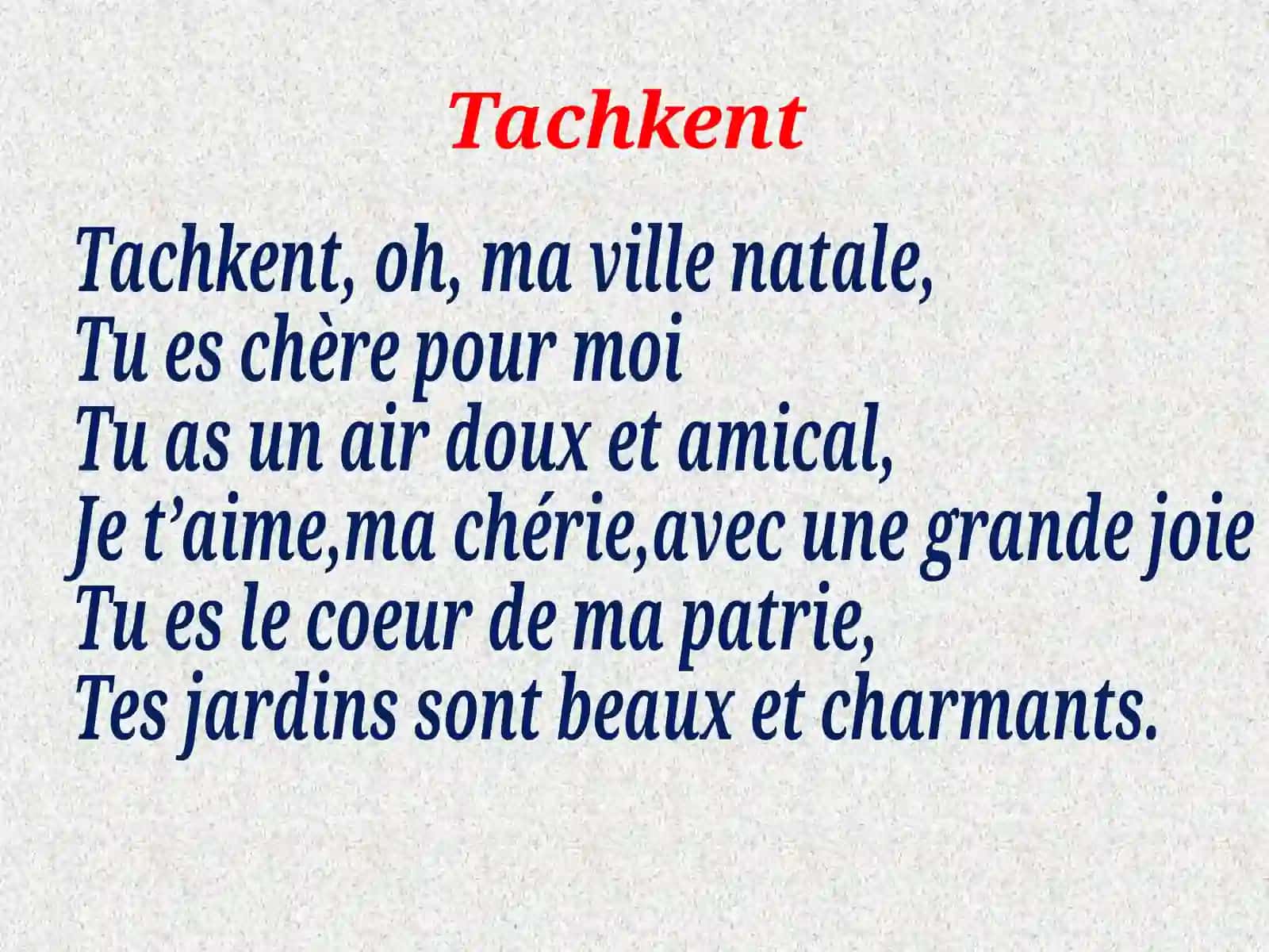 Tachkent, oh, ma ville natale 2