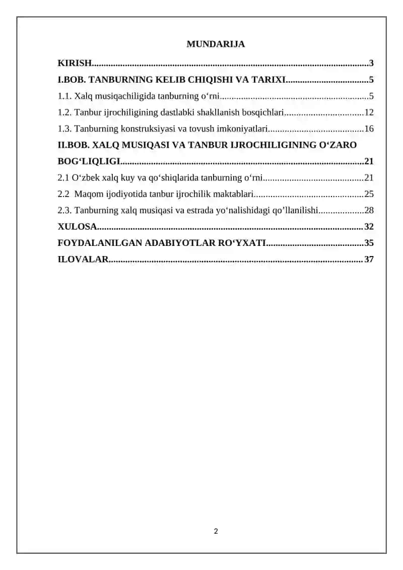 Tanbur ijrochiligi va xalq musiqasi 2
