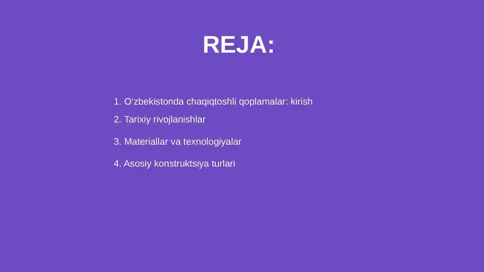O‘zbekistonda chaqiqtoshli qoplamalar konstruksiyalarining rivojlanishi 2