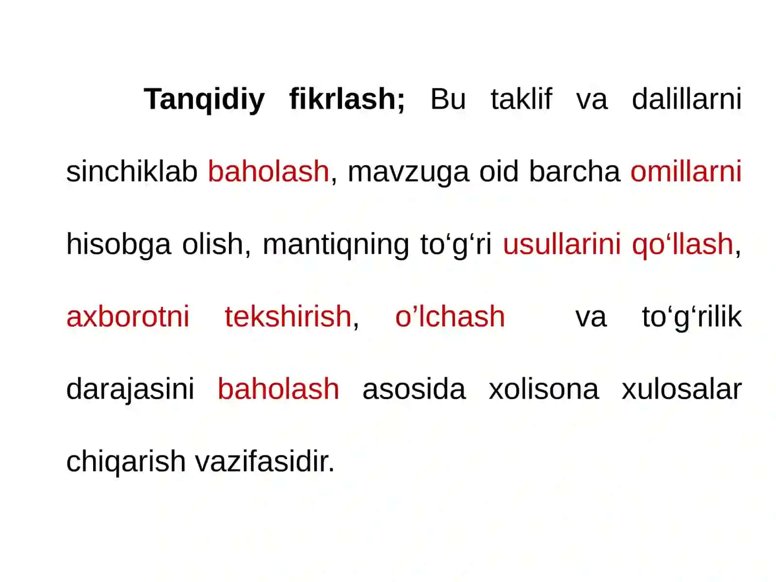 Tanqidiy fikrlash 2