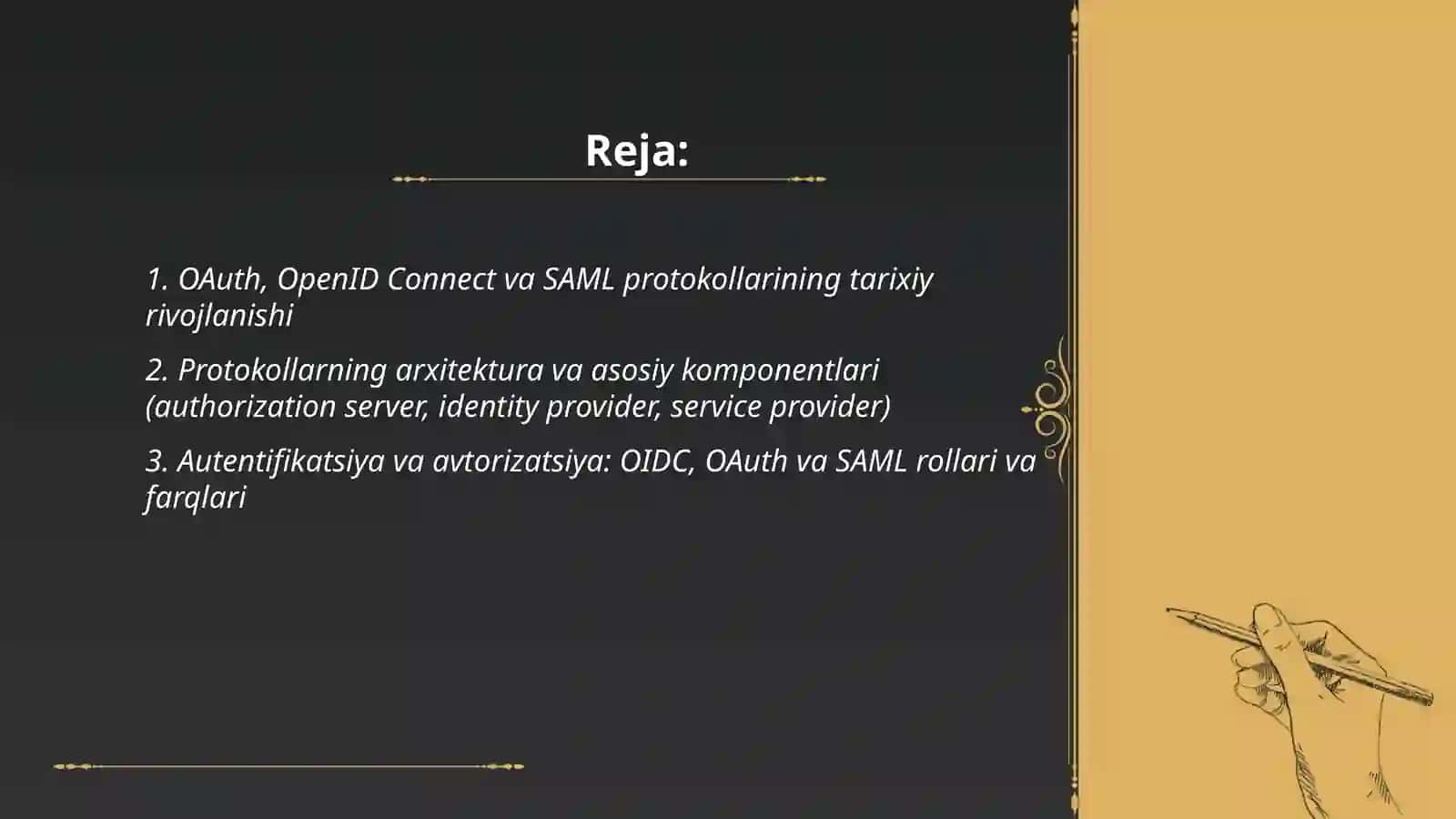 OAuth, OpenID Connect va SAML protokollari tahlili 2