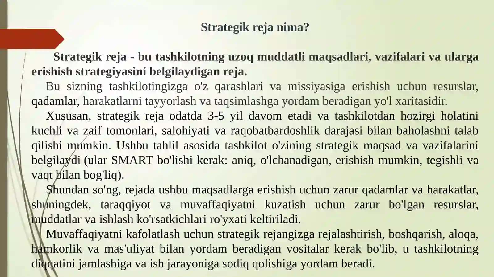 Strategik rejalashtirish modellari 2