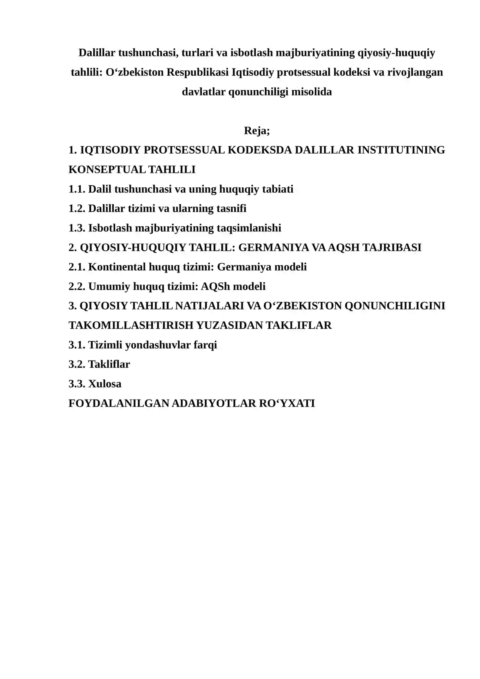 Iqtisodiy protsessual huquqi fanidan 2