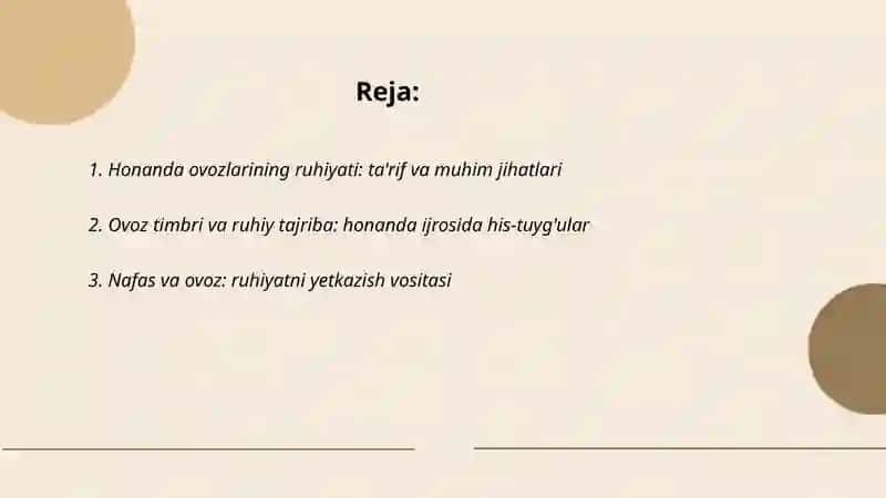 Honanda ovozlarining ruhiyati 2