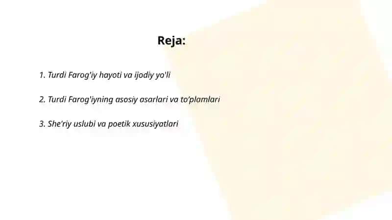 Turdi Farog'iy adabiy merosi 2