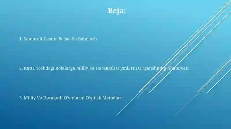 Milliy Va Harakatli O'yinlarni O'rgatish 2