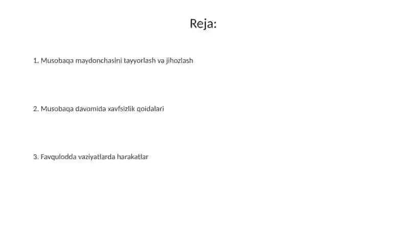 Musobaqalar paytida texnika xavfsizligi 2