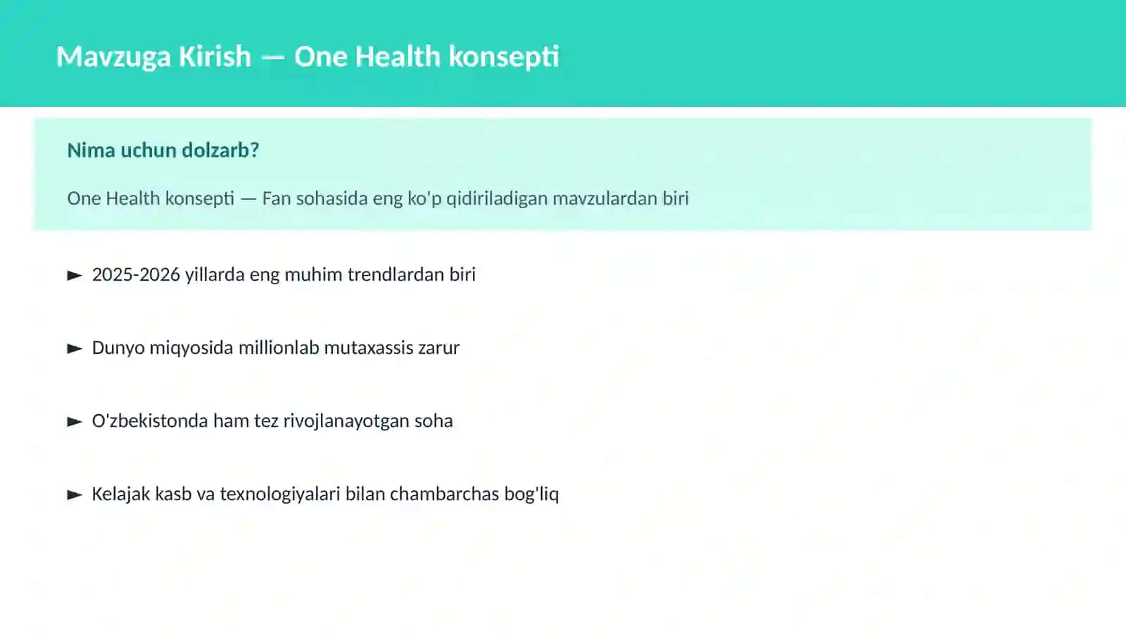 One Health konsepti 2