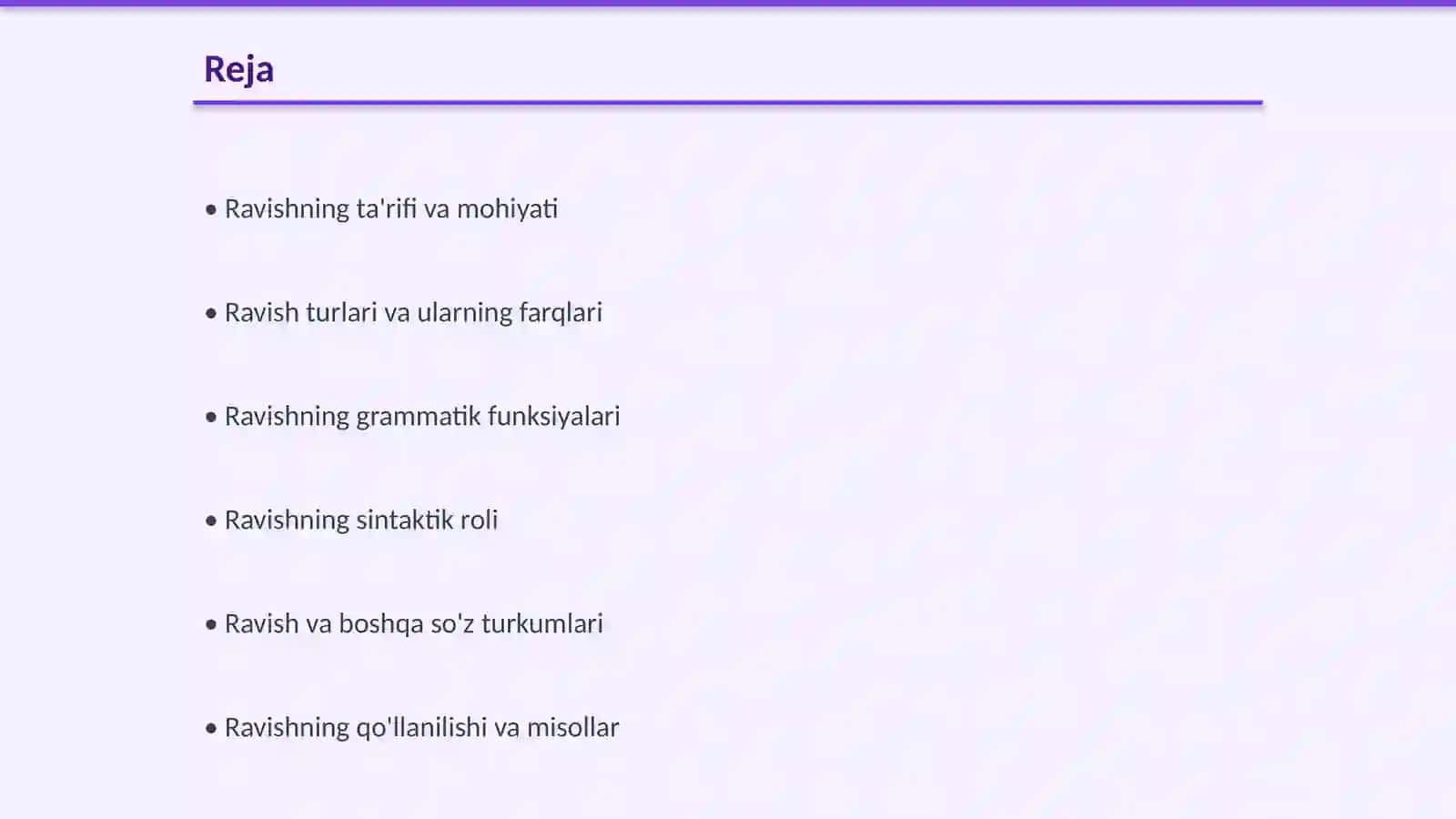 Ravish haqida umumiy ma'lumot 2