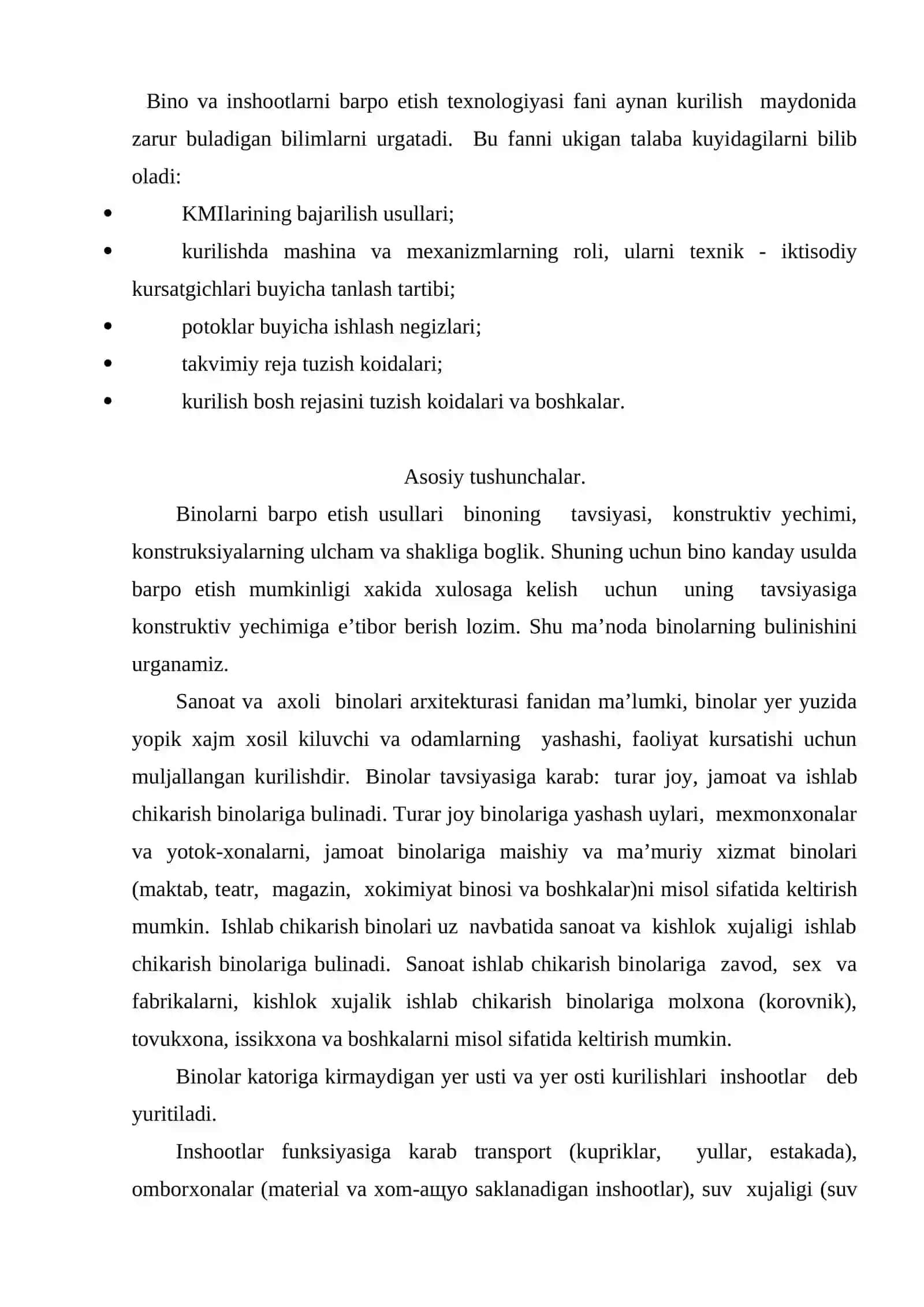 Bino va inshootlarni barpo etishda geodezik turlar 2