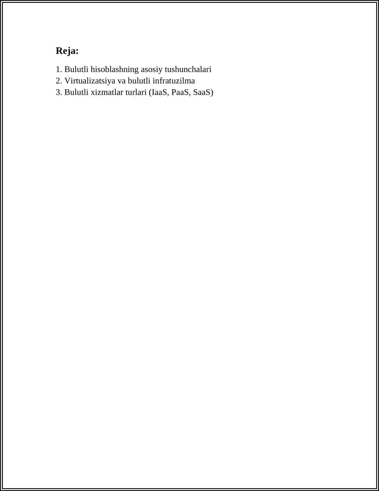 BULUTLI HISOBLASH (CLOUD COMPUTING) UCHUN OPERATSION TIZIMLAR 2