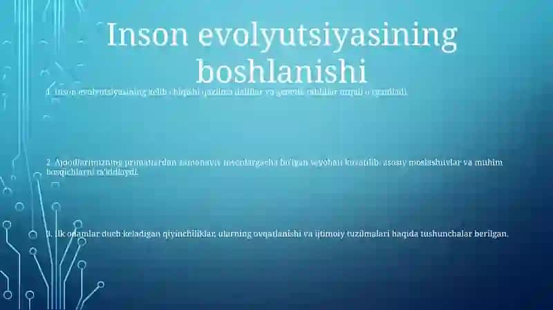 Odamlarning Boshlang'ich Ajdodlari 2