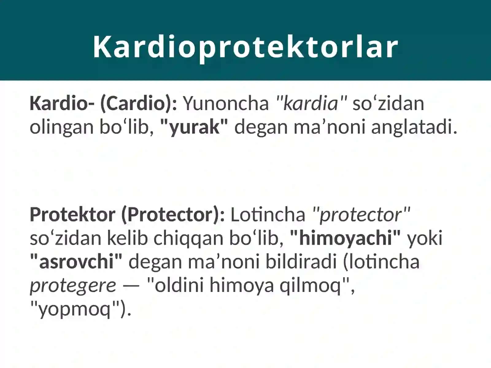 Kardioprotektorlar va metabotrop vositalar 2