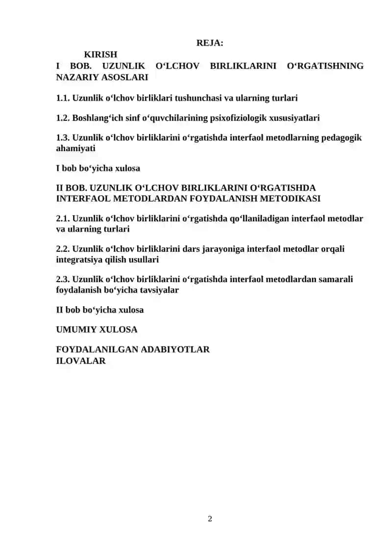 Uzunlik o‘lchov birliklarini o‘rgatishda interfaol metodlardan foydalanish 2