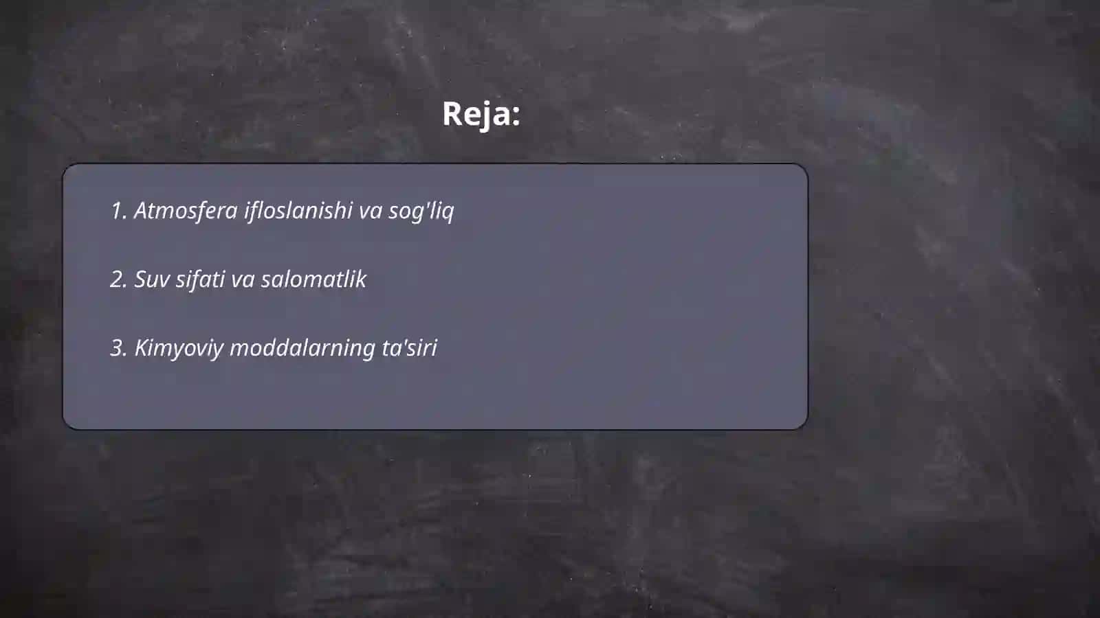 Atmosfera ifloslanishi va sog'liq 2