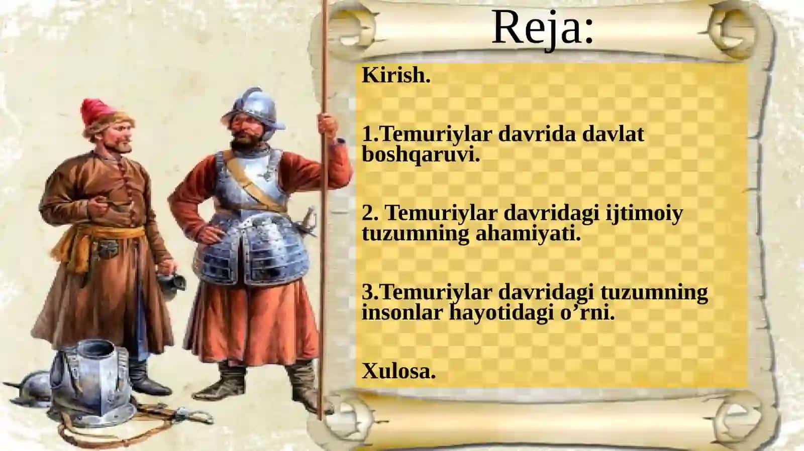 AMIR TEMUR VA TEMURIYLAR DAVRIDA DAVLAT BOSHQARUVI VA IJTIMOIY TUZUM 2