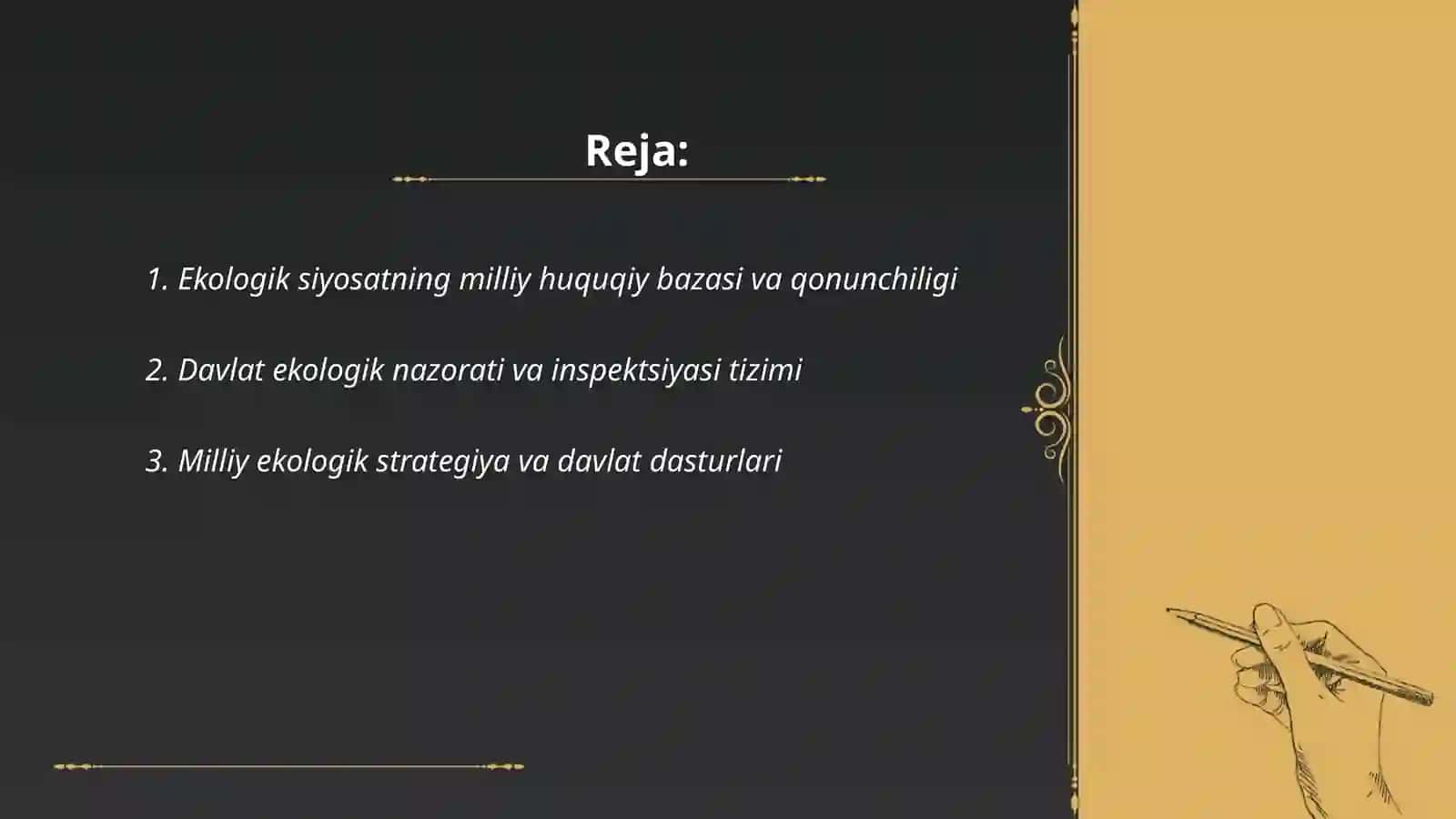 O'zbekiston Respublikasining ekologik siyosati 2
