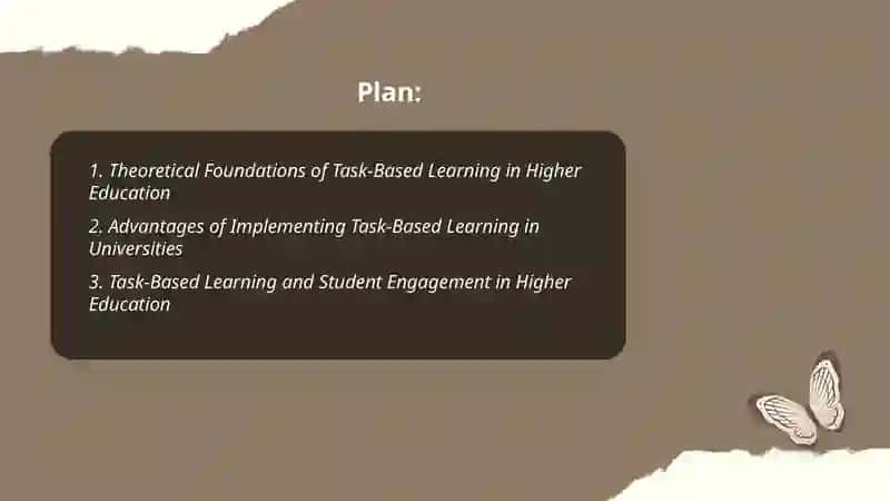 The role of task based learning in high education 2