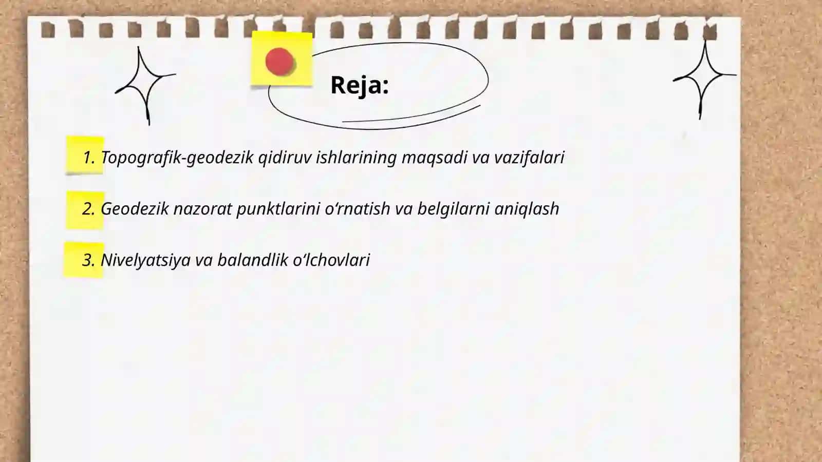 Topografik geodezik qidiruv ishlari 2