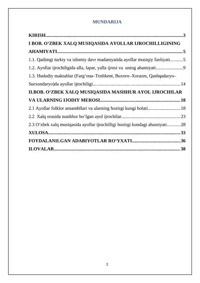 O’zbek xalq musiqasida ayollar ijrochilligi 2