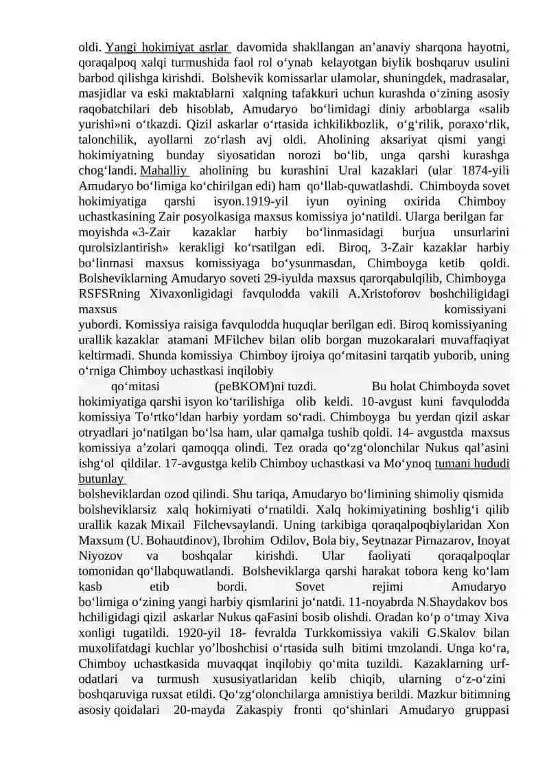 1917-1991 yillarda Qoraqolpog‘iston (sovet xokimiyatini o‘rnatilishi va mustahkamlanishi).docx 2