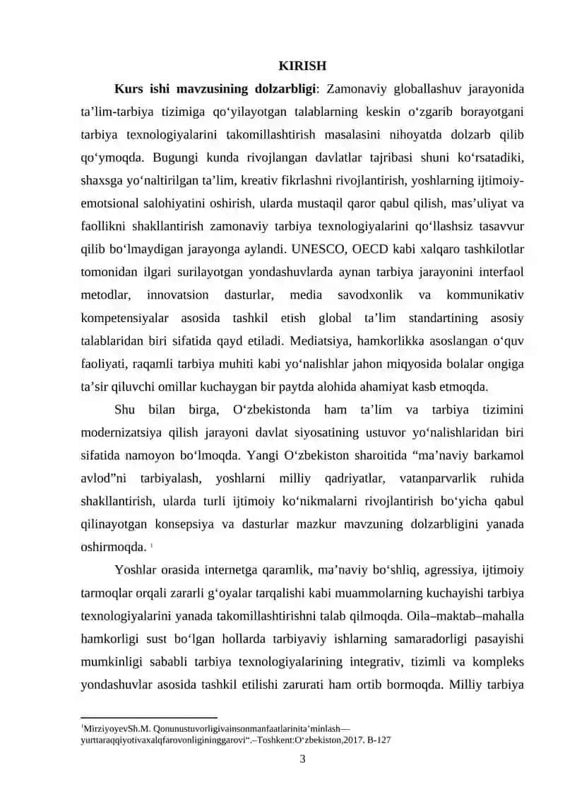 Tarbiya texnologiyalarining tarbiya jarayonini tashkil 2