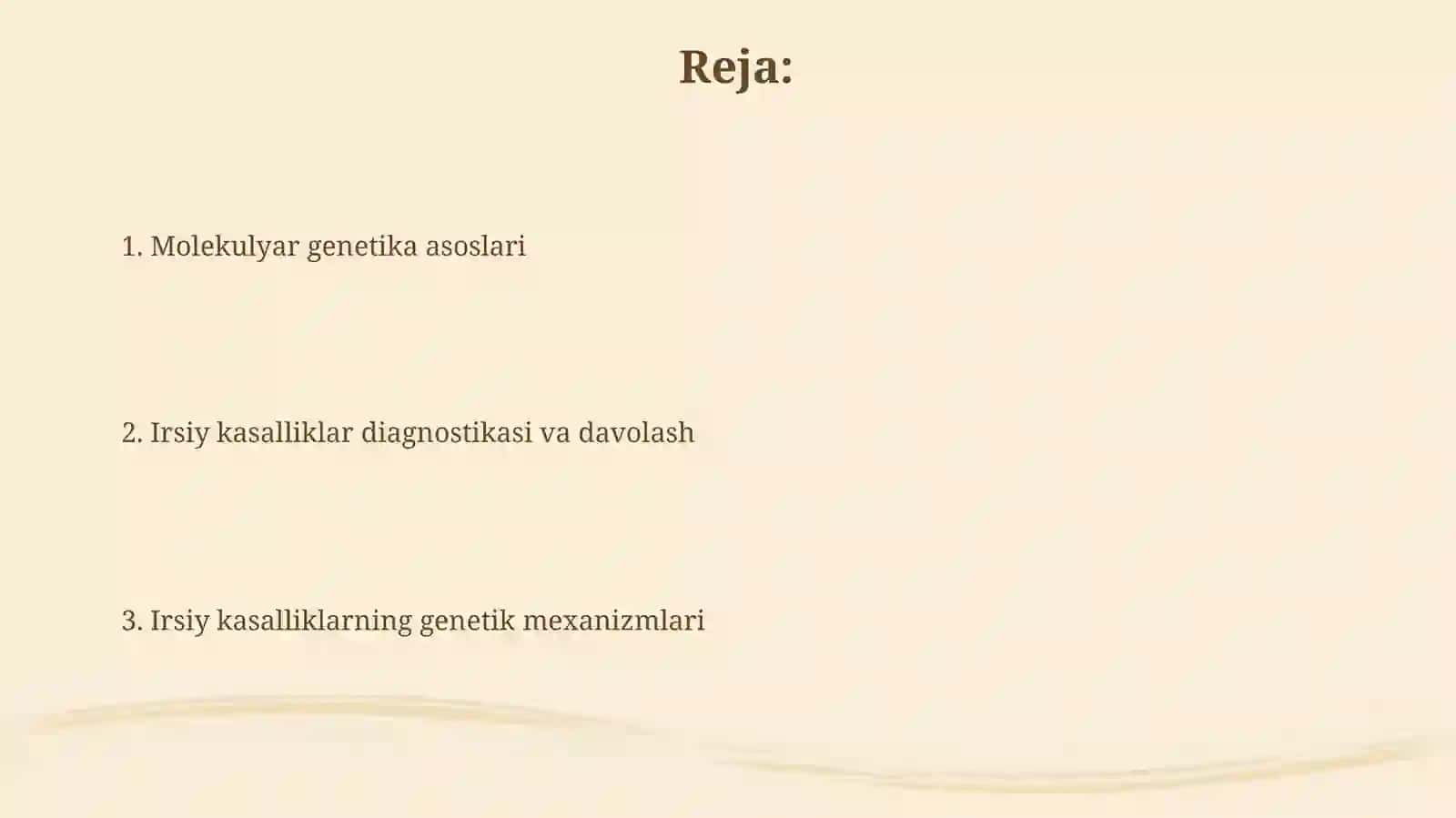Molekular genetik asoslari va irsiy kasalliklar 2