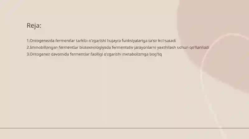 Ontogenezda fermentlar tarkibi o'zgarishi 2