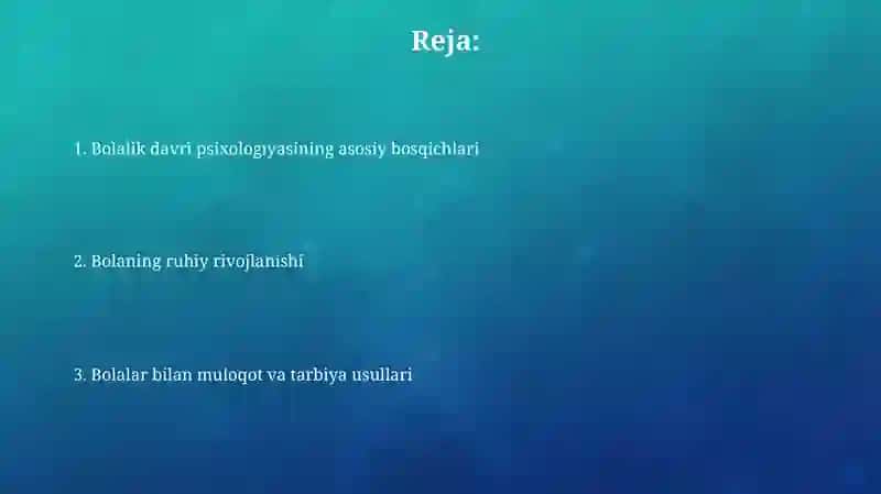 OILA PSIXOLOGIYIYASi 2