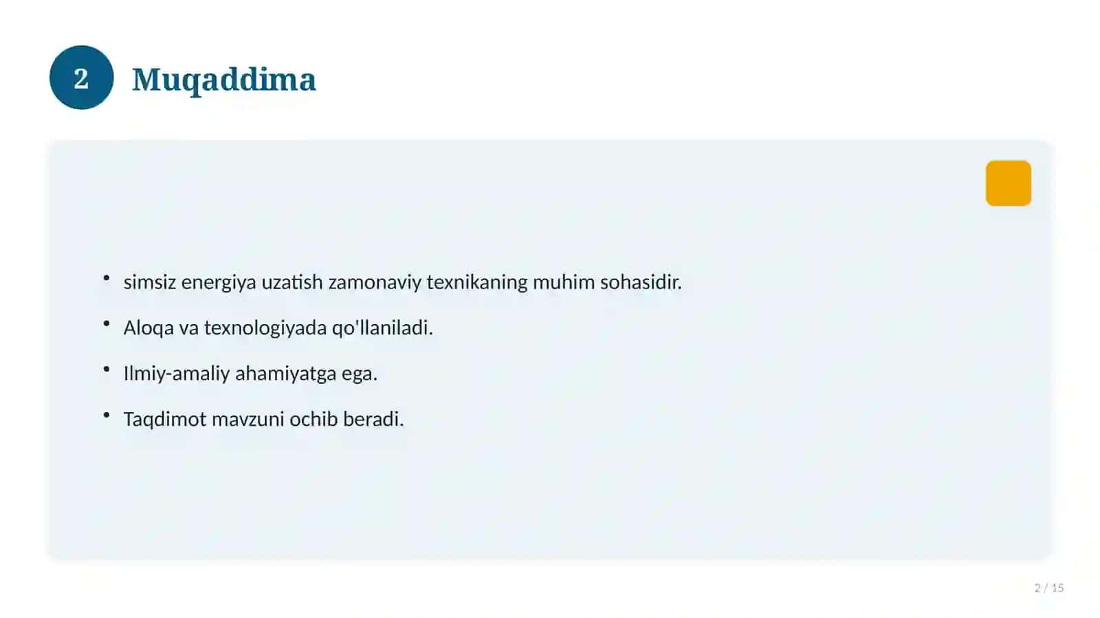 Simsiz energiya uzatish texnologiyalari 2
