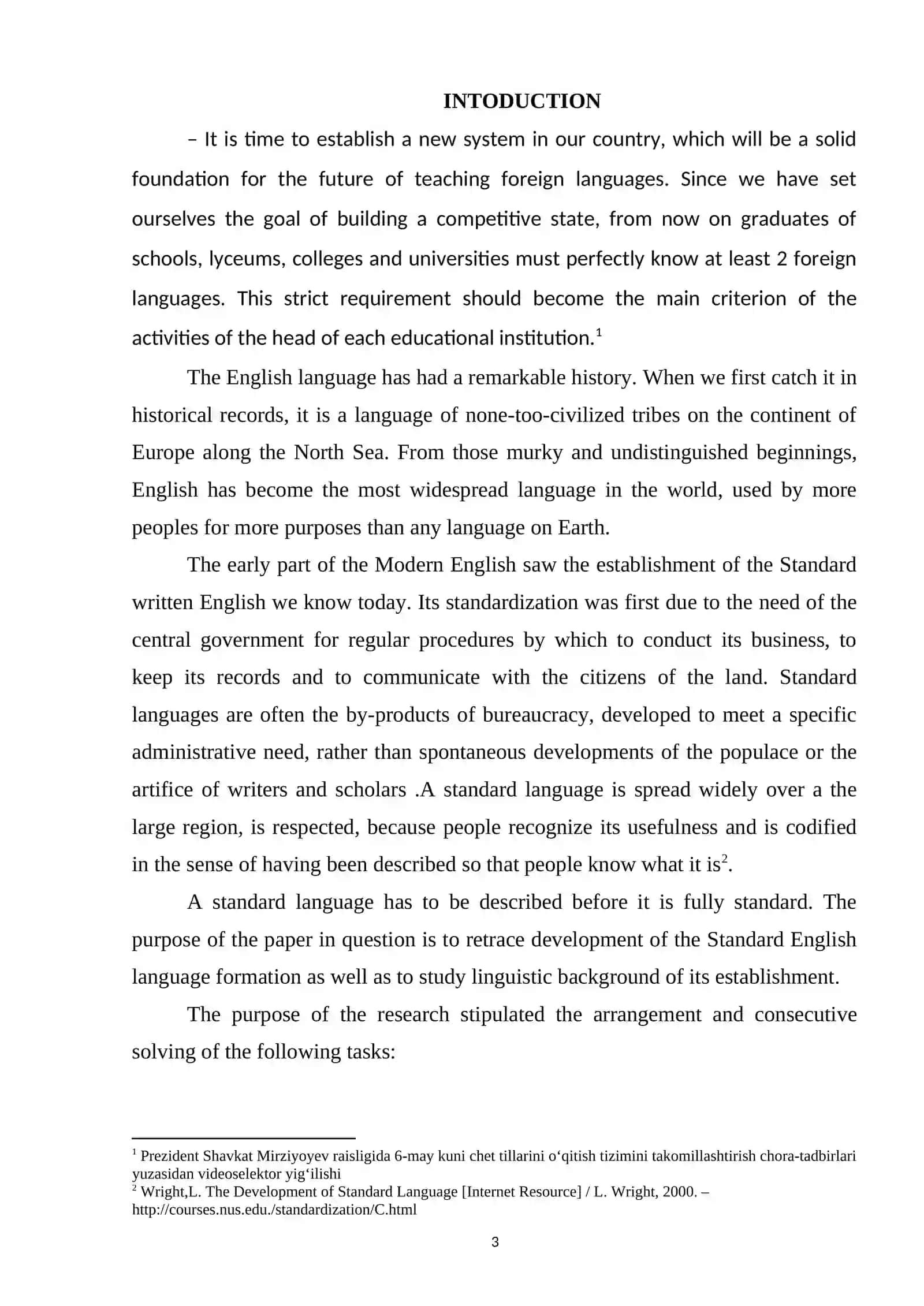 THE ORIGIN AND HISTORY OF THE ENGLISH LANGUAGE 2