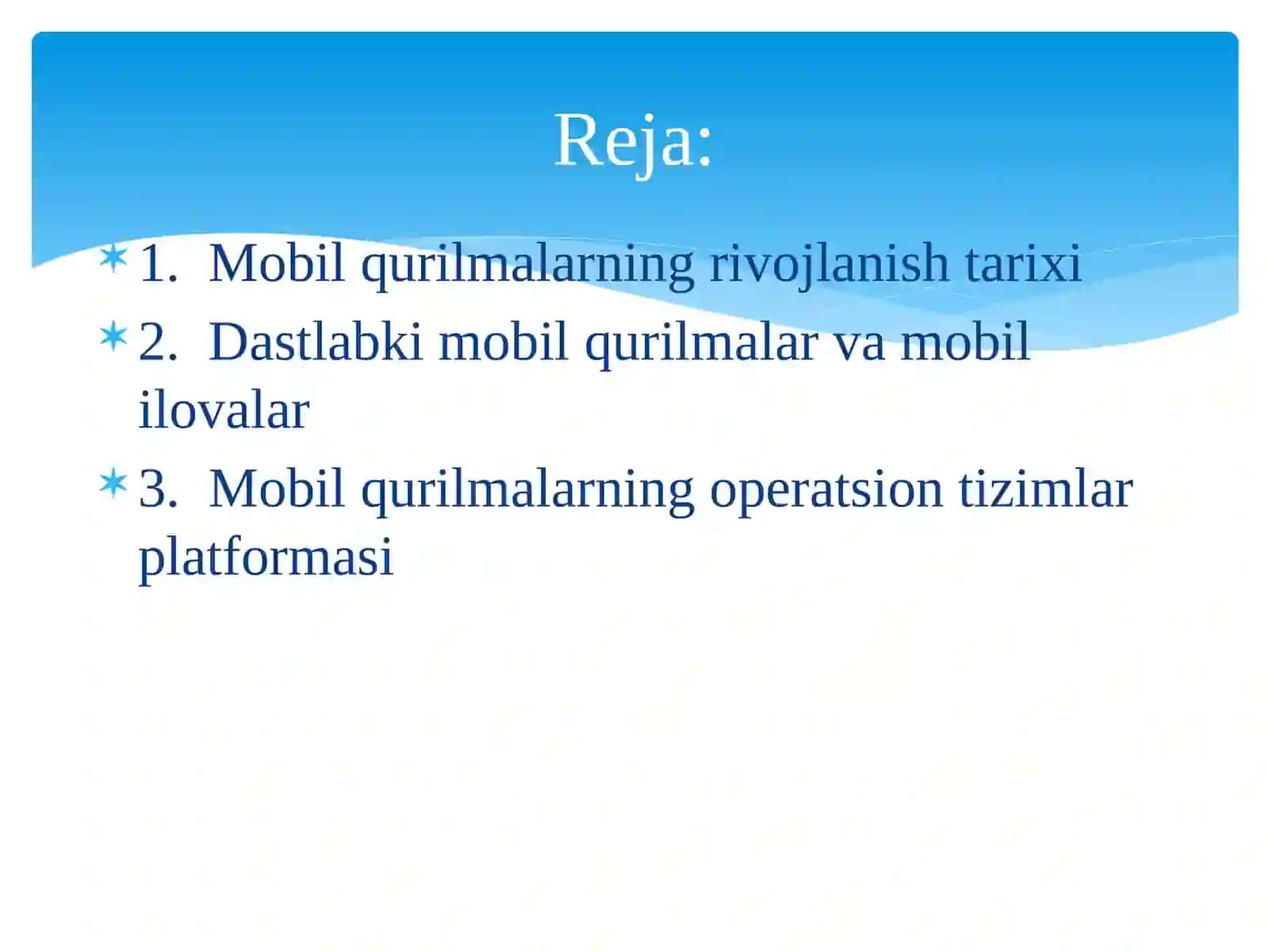 Mobililovalarning rivojlanish tarixi 2